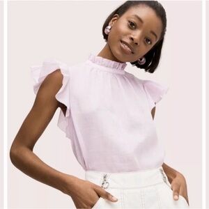 ISO Kate Spade  Ruffled Pink Blouse XXS